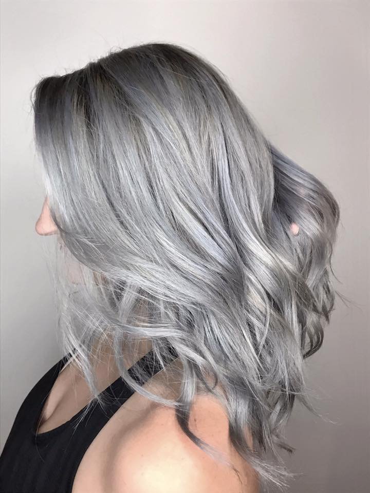 Smokey Silver Hair Color